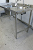 Stainless Steel Large Bowl Sink with Swan Neck Tap & Integrated Smaller Second Basin Sink. Size H90 x W155 x D75cm. - 4