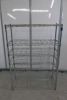 Stainless Steel 7 Shelf Wire Bottle Rack, Size H130 x W90 x D35cm.