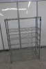 Stainless Steel 7 Shelf Wire Bottle Rack, Size H130 x W90 x D35cm.