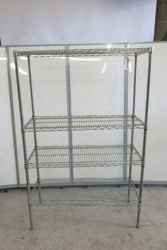 Stainless Steel 4 Shelf Wire Rack, Size H165 x W105 x D45cm.