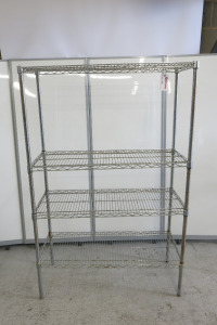 Stainless Steel 4 Shelf Wire Rack, Size H165 x W105 x D45cm.