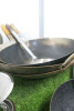 Lot of Kitchen Accessories to Include: 3 x Frying Pans, 3 x Woks, 9 x Metal Trays, 6 x Sieves, 1 x Steamer, 1 x Batter Dispenser, 1 x Funnel & 4 x Small Buckets. - 3