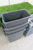 6 x Assorted Sized Plastic Rubbish Bins. - 2