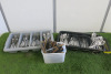 2 x Cutlery Trays Containing a Large Quantity of Studio William Knives, Forks & Spoons & 39 x Wooden Handle Serrated Knives.