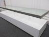 Frosted Glass & White Gloss TV Stand with Brushed Metal Frame & 3 Drawers. Size H46cm x W180cm x D45cm - 4