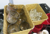 Quantity of Vases & Tea Light Holders to Include: 14 x Small Ceramic Vases, 7 x Small Glass Vases, 10 x Red Glass Tea Lights & 12 x Glass Tea Lights. NOTE: crate not included. - 3
