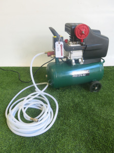 Parkside Mobile 8 Bar Compressor, Model PKO 270 A2, S/N 43188. Comes with Air Line Hose.