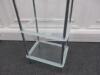 Glass & Chrome 4 Tier Glass Shelf Unit. Size H106cm x W40cm x D30cm - 3