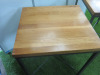12 x Butcher Block Style Heavy Wood Top Dining Table on Box Metal Frame & Cross Brace Legs. Size H75 x W65 x D70cm. - 6