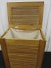 Wooden Slatted Laundry Basket with Linen Insert. Size H55cm x W52cm x D37cm - 2