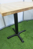5 x Wooden Top Dining Table with Metal Base, Size H75 x W60 x D60cm. - 4