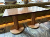 Wooden Top Dining/Restaurant Table on Twin Column Fluted Base. Size 135 x 75cm. - 3