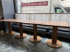 10 x Wooden Top Square Dining/Restaurant Tables on Column Fluted Base. Size 75 x 75cm. - 8