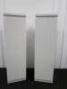 Pair of White High Gloss Bathroom Cabinets. Size H85cm x W24cm x D28cm