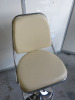 16 x American Diner Style Cream Faux Leather Adjustable Stalls on Chrome Base. - 3