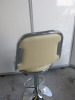 16 x American Diner Style Cream Faux Leather Adjustable Stalls on Chrome Base. - 5