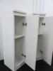 Pair of White High Gloss Bathroom Cabinets. Size H85cm x W24cm x D28cm - 3