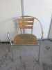 15 x Wooden Slated Outdoor Stackable Chairs on Aluminium Frame. NOTE: chairs only. - 2