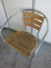 15 x Wooden Slated Outdoor Stackable Chairs on Aluminium Frame. NOTE: chairs only. - 3