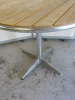 8 x Round Wooden Slated Outdoor Tables, Size H70 x Dia 78cm. - 6