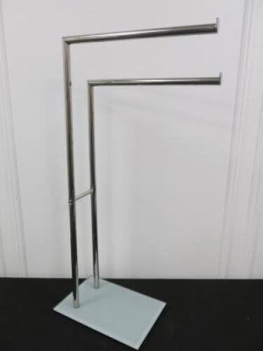 Towel Rail on Glass Base. Size H80cm