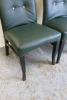 24 x Dark Green Button Back Dining Chairs with Black Legs (Condition As Viewed). - 4