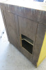 Shabby Chic Mustard Painted Wooden 2 Door 1 Drawer Cabinet, Size H103 x W100 x D45cm. NOTE: damage to back panel. - 5