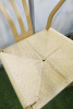 6 x Wishbone Style, Metal Frame Scandi Style Dining Chairs with Y Shaped Back & Hemp Seat. - 3