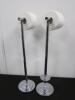 2 x Chrome Toilet Butlers - 2