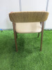 Designer Patricia Urquiolas Mathilda Chair for Moroso. Curved Plywood Backrest Encased in Woven Rush. - 3
