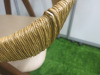 Designer Patricia Urquiolas Mathilda Chair for Moroso. Curved Plywood Backrest Encased in Woven Rush. - 5