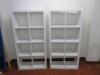 4 x White Gloss Finish Shelf/Display Cabinets to Include: 2 x H165cm x W80cm x D35cm & 2 x H85cm x W118cm x D35 - 3