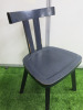 4 x Gervasoni 23, Blue Wooden Dining Chairs. - 3