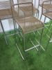 5 x Modern Metal Framed Bar Stool Featuring Looped Cord/Rope Wrapped Seat. - 2