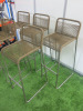 5 x Modern Metal Framed Bar Stool Featuring Looped Cord/Rope Wrapped Seat. - 3
