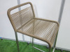 5 x Modern Metal Framed Bar Stool Featuring Looped Cord/Rope Wrapped Seat. - 7