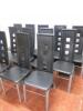 12 x Black Faux Leather Dining Chairs on Metal Frame. Size H110cm - 2