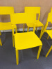 18 x IKEA Yellow Plastic Stackable Chairs. - 3