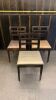 58 x Bourne Furniture Dark Wood Dining Tables with Textured Seat & Horizontal Slat Back.