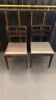 58 x Bourne Furniture Dark Wood Dining Tables with Textured Seat & Horizontal Slat Back. - 5