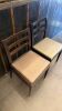 58 x Bourne Furniture Dark Wood Dining Tables with Textured Seat & Horizontal Slat Back. - 7
