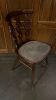 8 x Ercol Fleur de Lys Style Dining Chairs Part Upholstered with Nail Head Trim. - 2