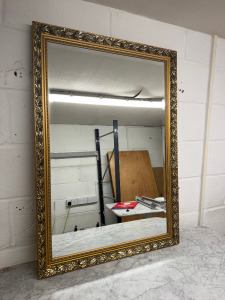 Dahlia Gilt Mirror, Size 102 x 71cm.