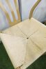 6 x Wishbone Style, Metal Frame Scandi Style Dining Chairs with Y Shaped Back & Hemp Seat. - 3