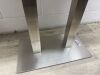 Marble Top Rectangular High Table on Stainless Steel Twin Pedestal Base, Size H110 x W120 x D70cm. - 3