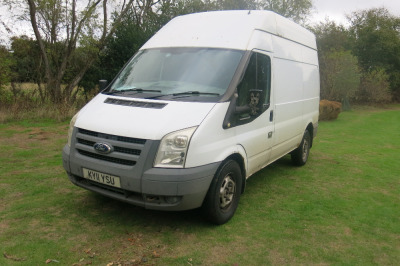KY11 YSU: Ford Transit 115 T350M Panel Van in White. Diesel, Manual, 2198cc, Mileage 168,652. MOT Expires 02.10.2026. V5 & 2 x Keys. 1 Former Keeper.