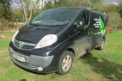 OU63 TFJ: Vauxhall Vivaro 2900 Sportive CDTI LWB Panel Van in Black. Diesel, Manual, 1995cc, Mileage 142,466. MOT Expires 25.11.2026. V5 & 1 Key. 2 Former Keepers. NOTE: crack to windscreen.