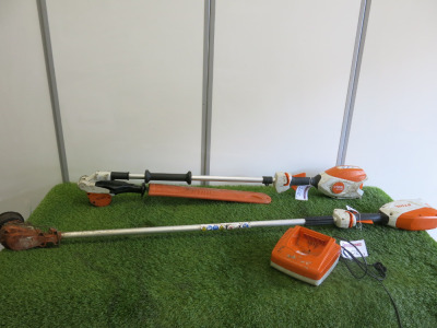 2 x Stihl Hedge Trimmers to Include: 1 x Stihl FSA 86R Electric Strimmer & 1 x Stihl HLA 66 Electric Hedge Trimmer, Comes with Stihl AL300 Battery Charger.