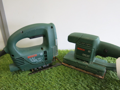 2 x Bosch Tools to Include: Bosch PSS23 Corded Electric Orbital Sander & Bosch PST650 Corded Electric Jigsaw.