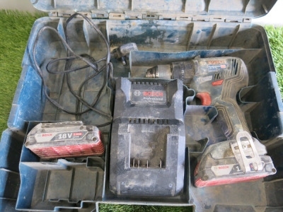 Bosch Professional GSB 18V-55 Impact Drill Driver, 2 x Batteries & 1 x Charger, in Carry Case.